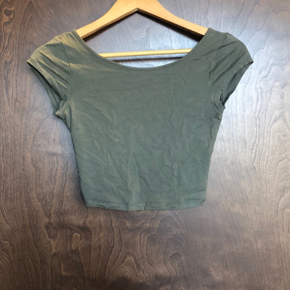 American Eagle Outfitters Tops - Hunter green, cross back crop top size XS American Eagle Outfitters Tops - Hunter green, cross back crop top size XS
